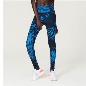 Redemption Athletix Animalier Nylon Blue Leopard Leggings